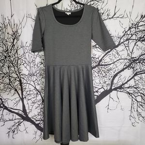 LuLaRoe Nicole Minimalist Grey Dress Thick Fabric